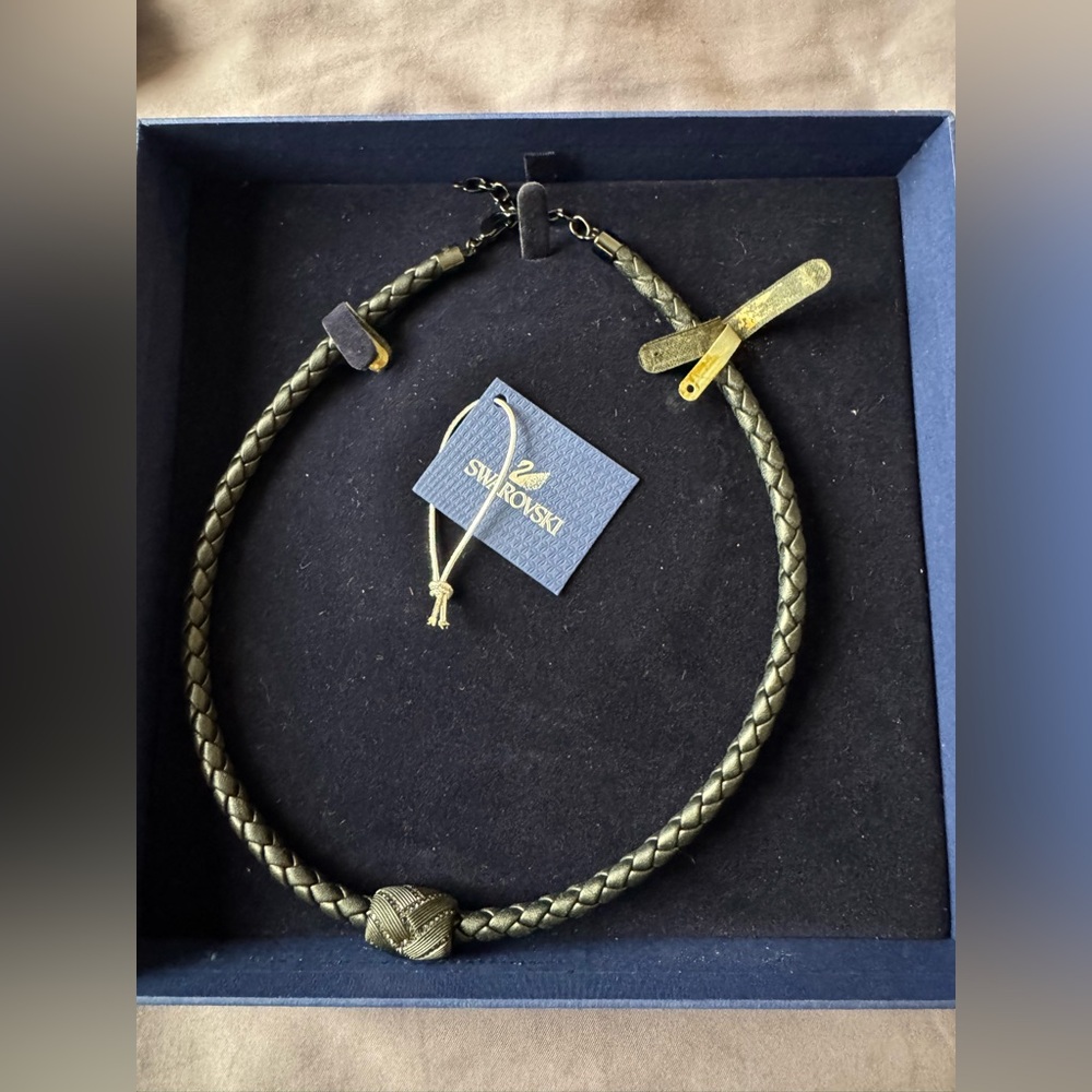 Swarovski Black Braided Necklace